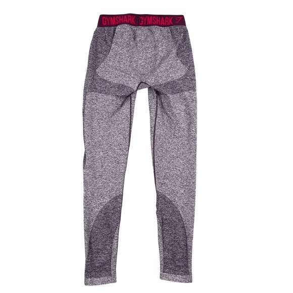 Gymshark Leggings Womens XXS Purple Seamless High Waist Stretch Slim Fit Logo - Picture 4 of 10